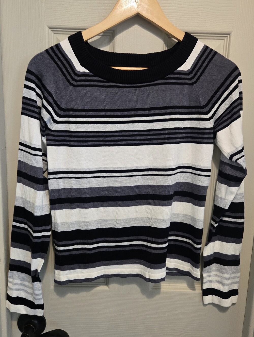 Express Long-sleeve Striped Knit Boat Neck Sweater Sz Medium Nwt